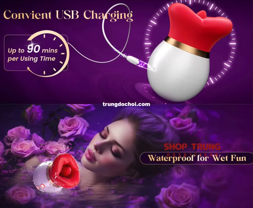 Rose Nipple Licker Vibrating USB Silicone — photo 7