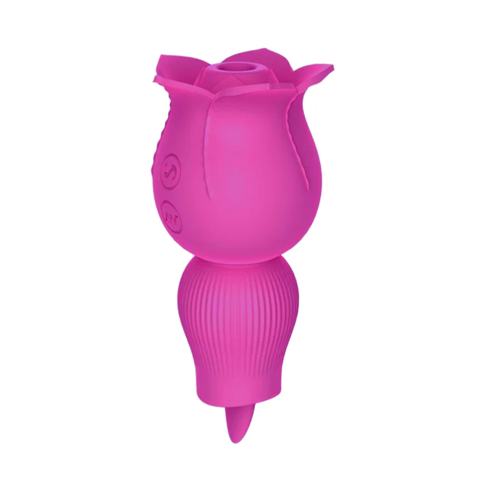 Silicone ABS 7 Mode Rose Shaped Oral Licking Vibrator Toy — photo 2