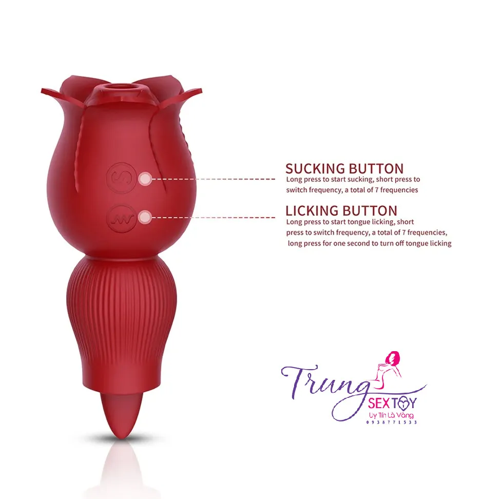 Silicone Rose Licking Sucking Vagina Stimulator 7 Modes — photo 7