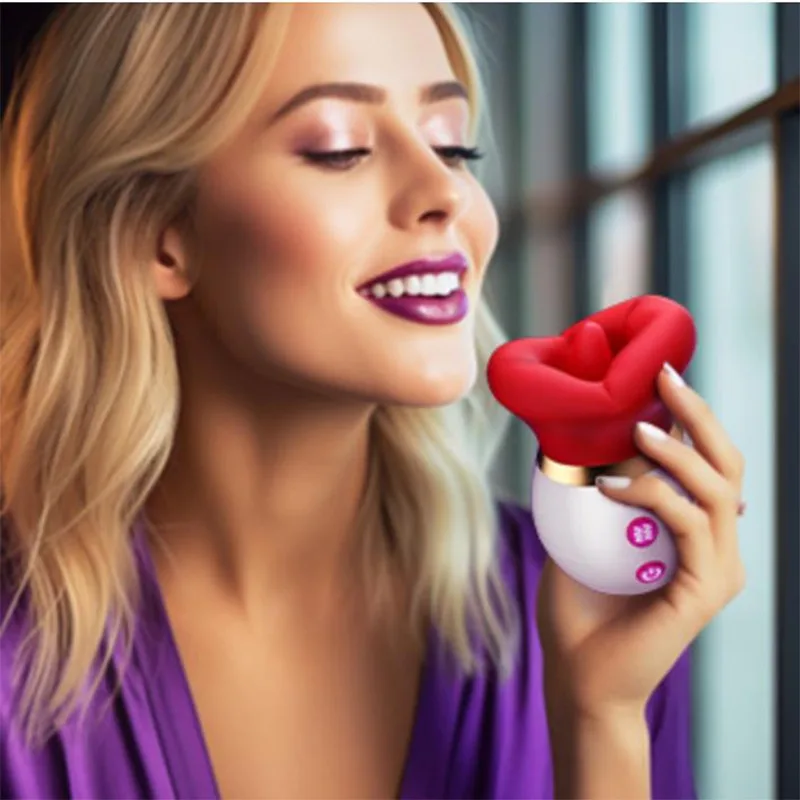 Rose Shaped Tongue Lick Sucking Vibrator — photo 5