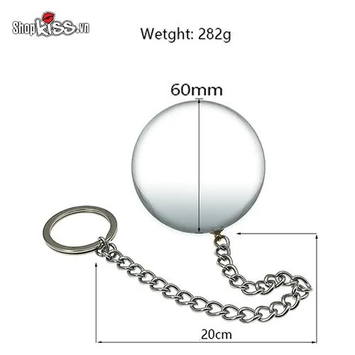 Glass Prostate Stimulation Ball With Stainless Chain — photo 4