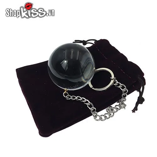 Glass Prostate Stimulation Ball With Stainless Chain — photo 5