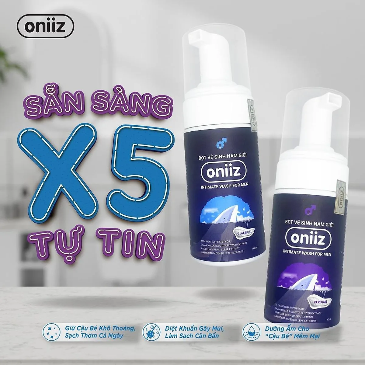 Oniiz Men’s Foaming Cleanser 100ml Gentle Hygiene Care — photo 3