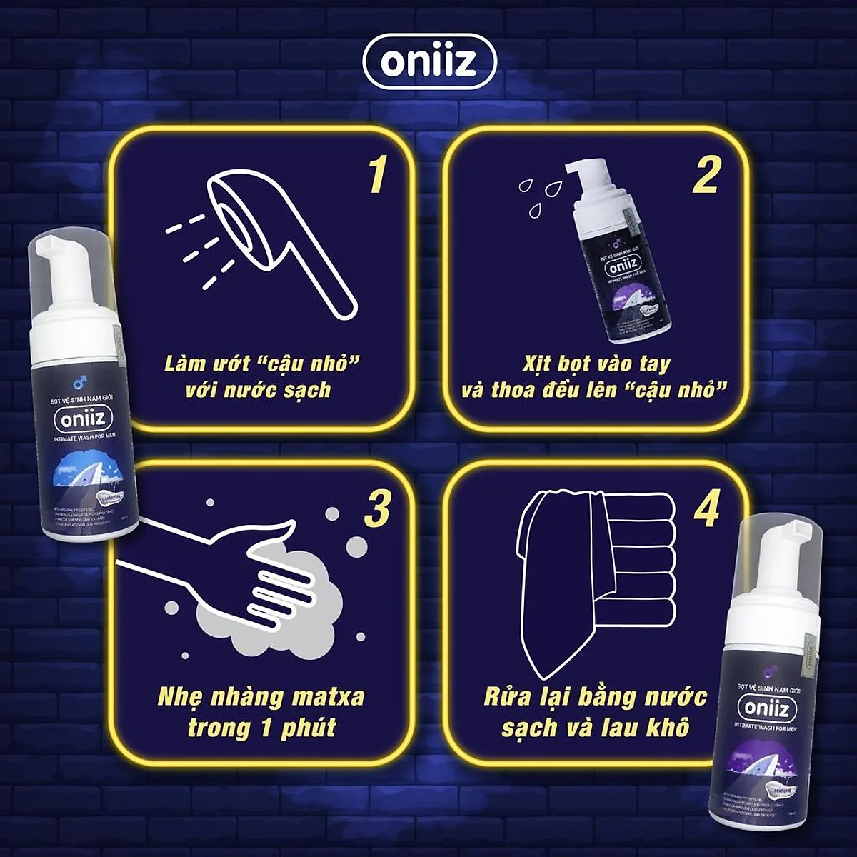 Oniiz Men’s Foaming Cleanser 100ml Gentle Hygiene Care — photo 4