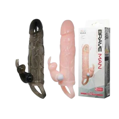 Brave Man Dual-Ended Vibrating Extension Sleeve Toy