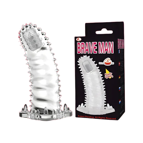 Brave Man Spiked Vibrating Penis Sleeve Delay
