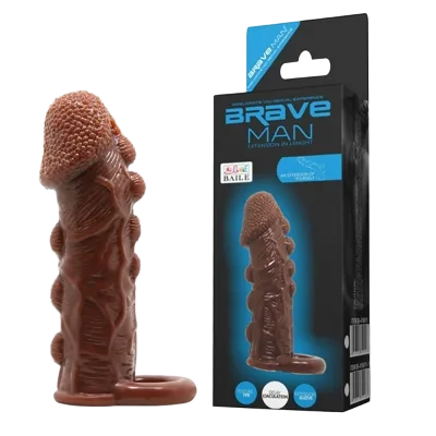 Brave Man Toad Skin Penis Sleeve Soft Silicone Enhancer