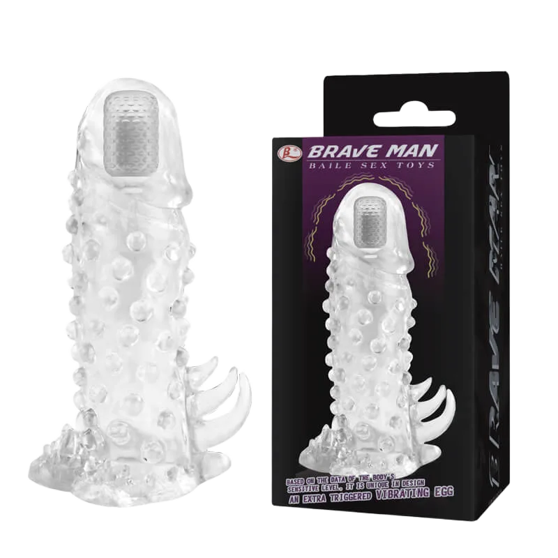 Brave Man Vibrating Ring 30mm Extension Soft Silicone Touch