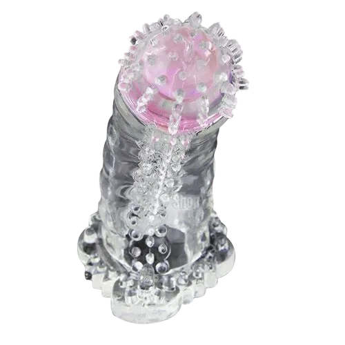 Brave Spiked Head Vibrating Penis Sleeve Enhancer for Men