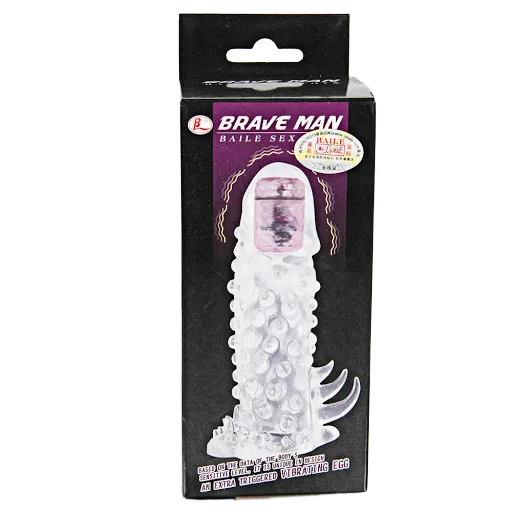 Braven Man Textured Vibrating Condom Silicon Safe Premium