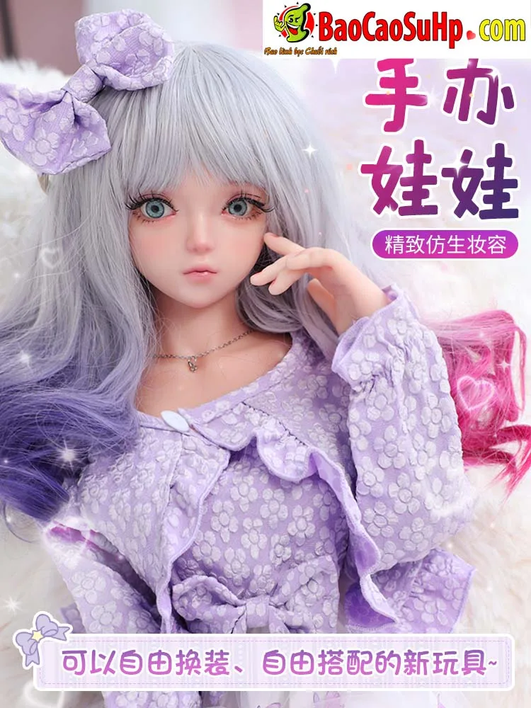 Anime Style Nhã Lâm 80cm Purple Dress Full Body Sex Doll — photo 7