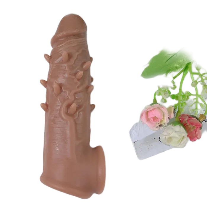 Bull Ring Condom Sleeve Extra Size Delay Sex Safe Silicone