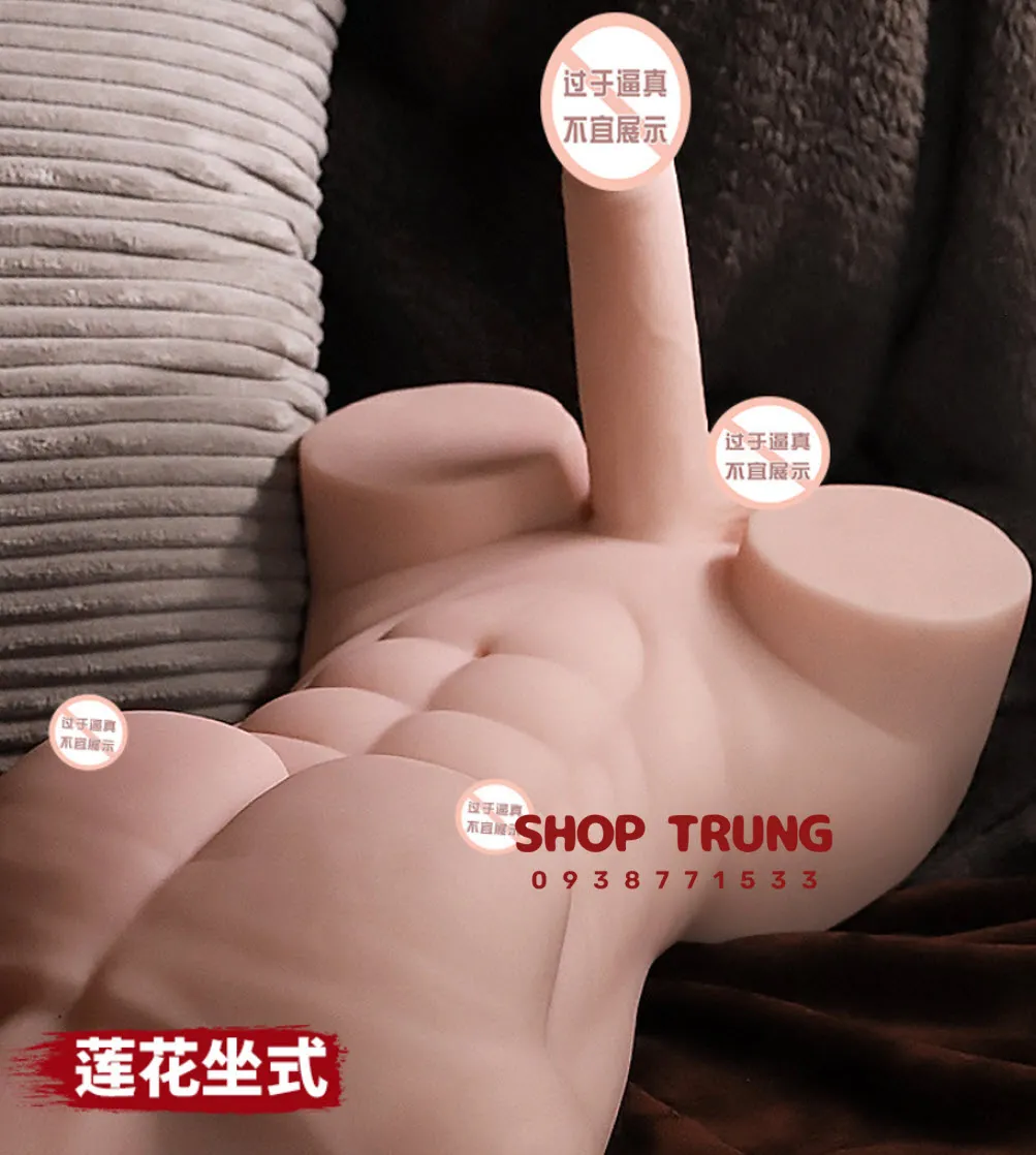 Small Muscular Male Half Body Erotic Silicone Doll — photo 4