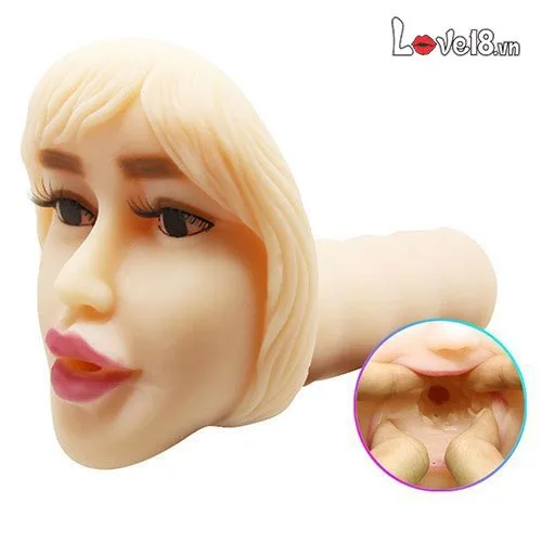 Oral sex realistic silicone doll head male masturbator — photo 2