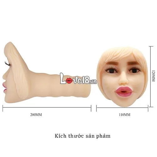 Oral sex realistic silicone doll head male masturbator — photo 4