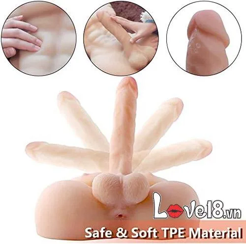 Silicone Male Torso Realistic Muscular Man Half-Body Doll — photo 3