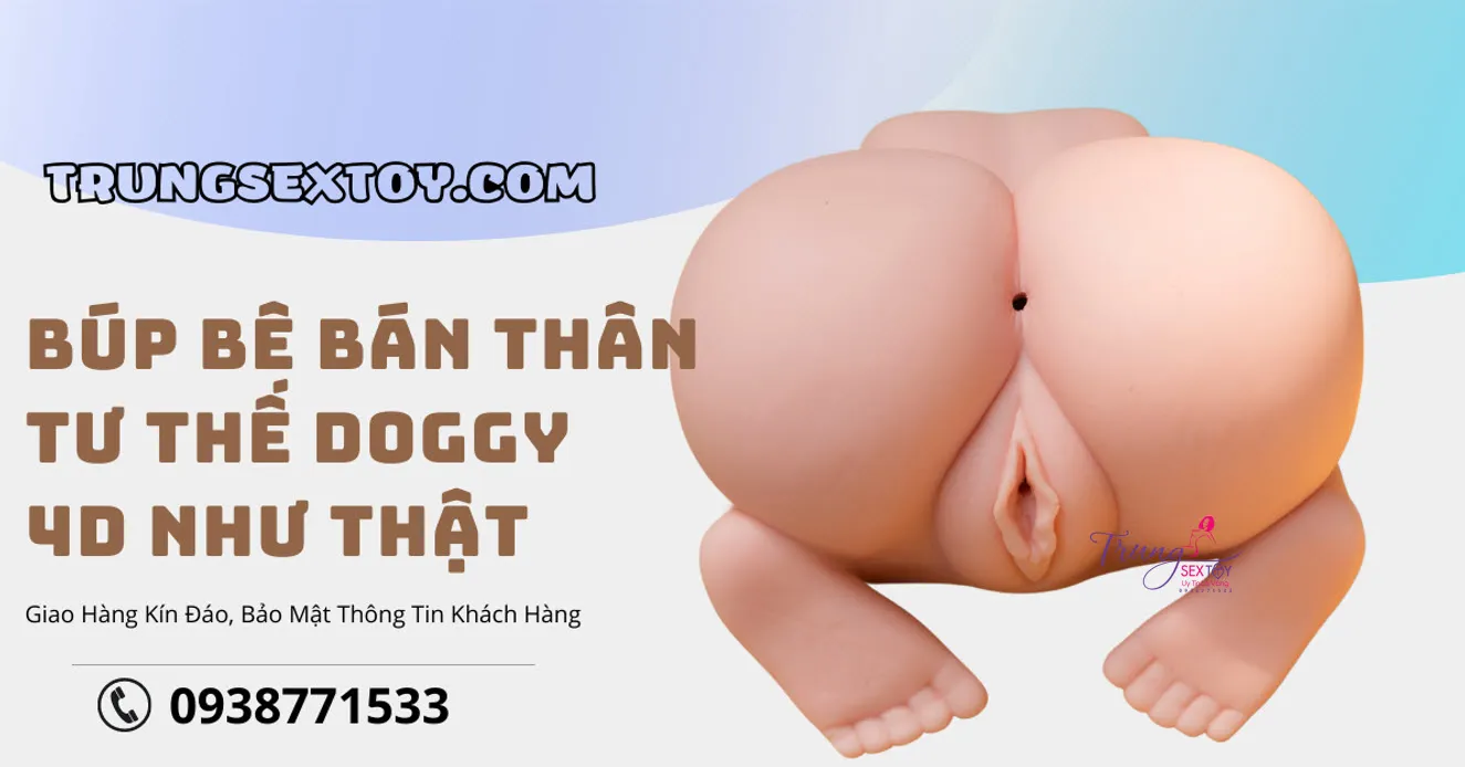 Realistic 4D Doggy Style Half Sex Doll Silicone Textured Toy — photo 6