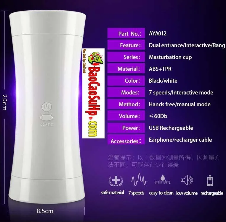 While Bow 7 Mode Dual End Male Masturbation Cup — photo 4