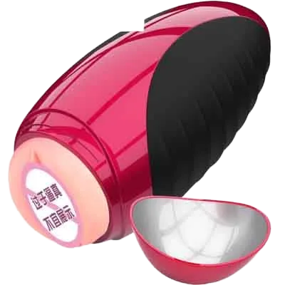 Capsule Buss Red Pink Handheld Masturbation Cup Vibrator