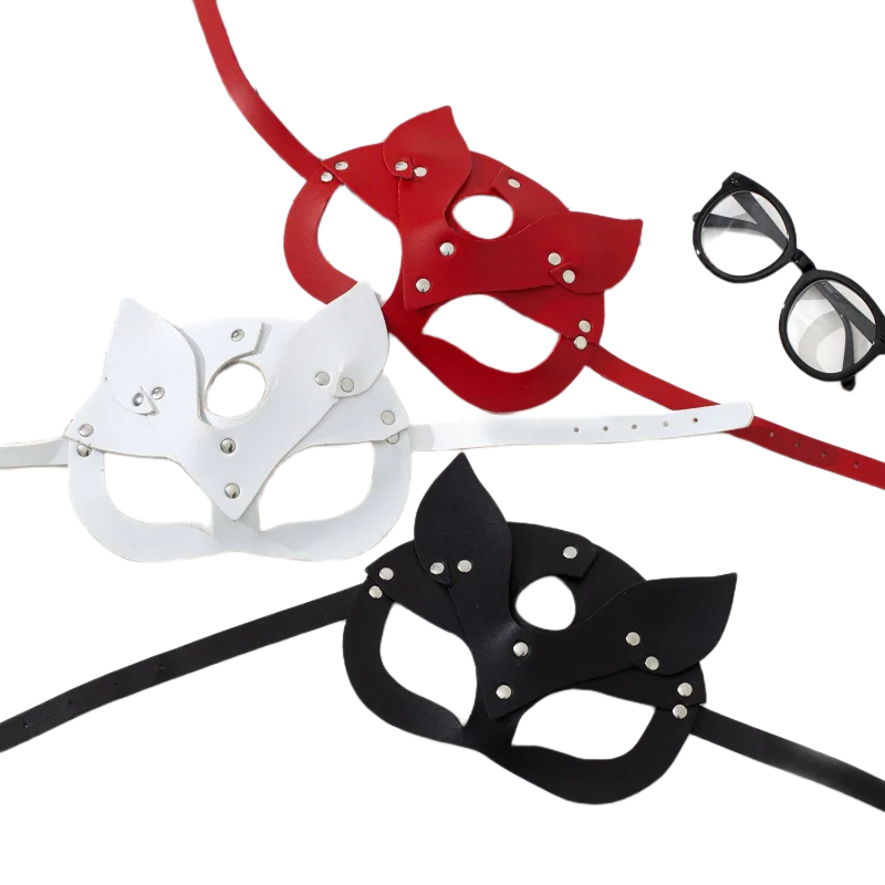 Cat Mask PU Leather Seductive Costume