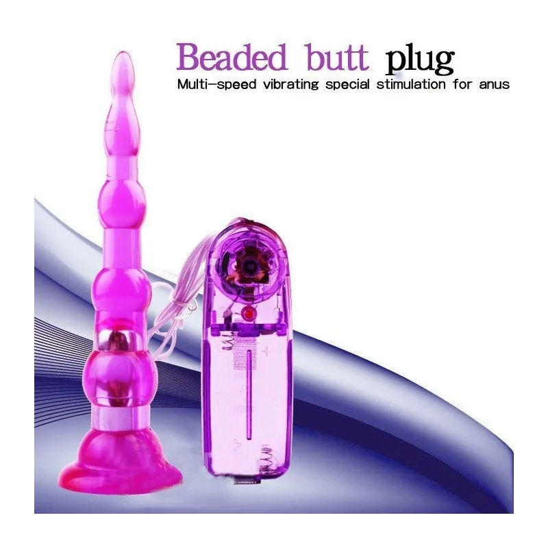 Loveaider Silicone Suction Wall Anal Bead Vibrator — photo 3