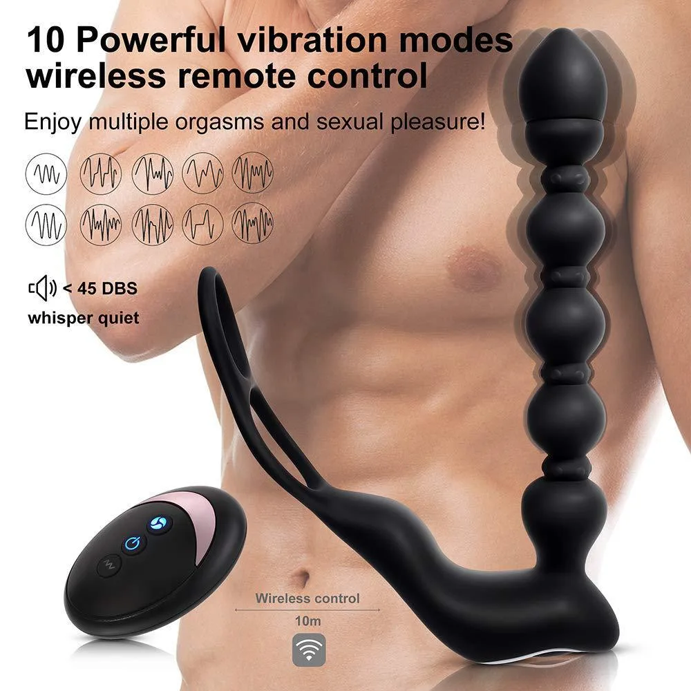 Black Remote Control Body-Safe Strap Vibrator Silicone — photo 2