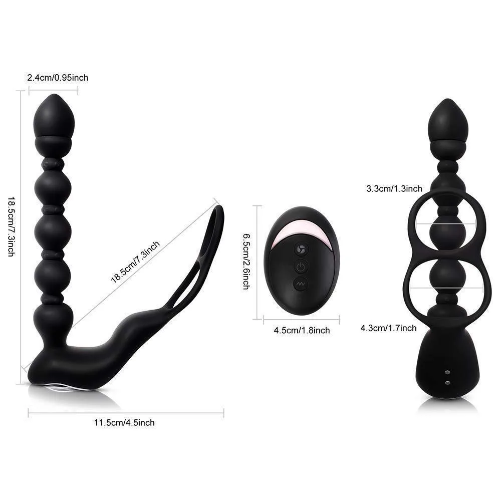 Black Remote Control Body-Safe Strap Vibrator Silicone — photo 4