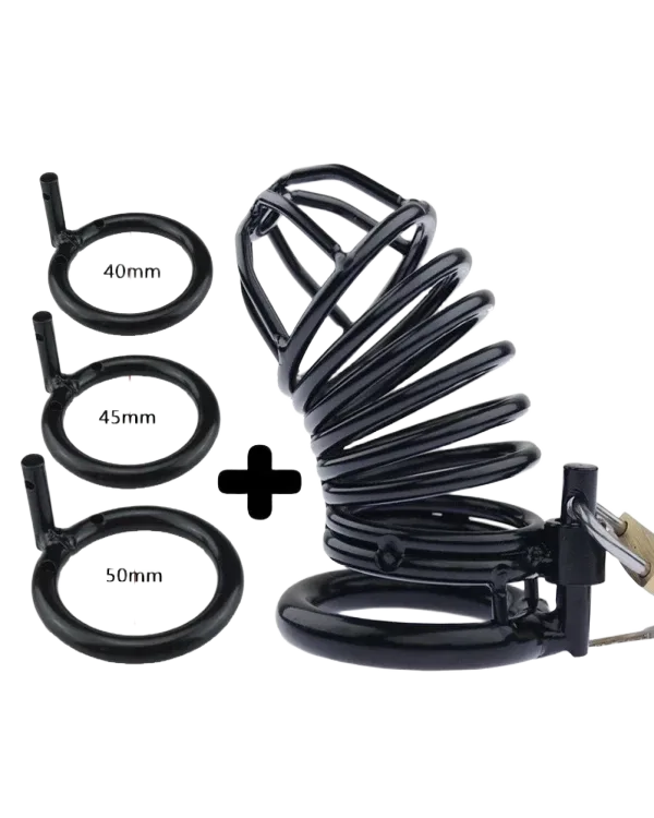 CB3000 Male Chastity Device with 3 Interchangeable Locks