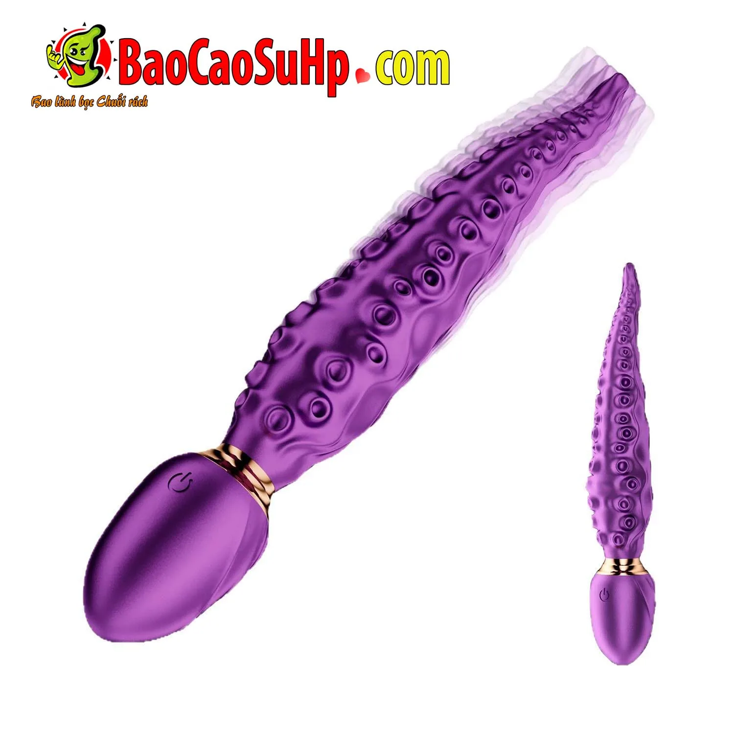 Octopus Stick Dual-Ended Purple Silicone Unique Vibrator — photo 2