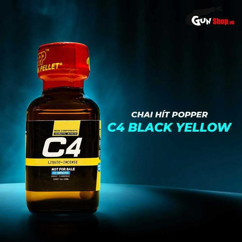Popper C4 Black Yellow 30ml Instant Pleasure Boost — photo 3