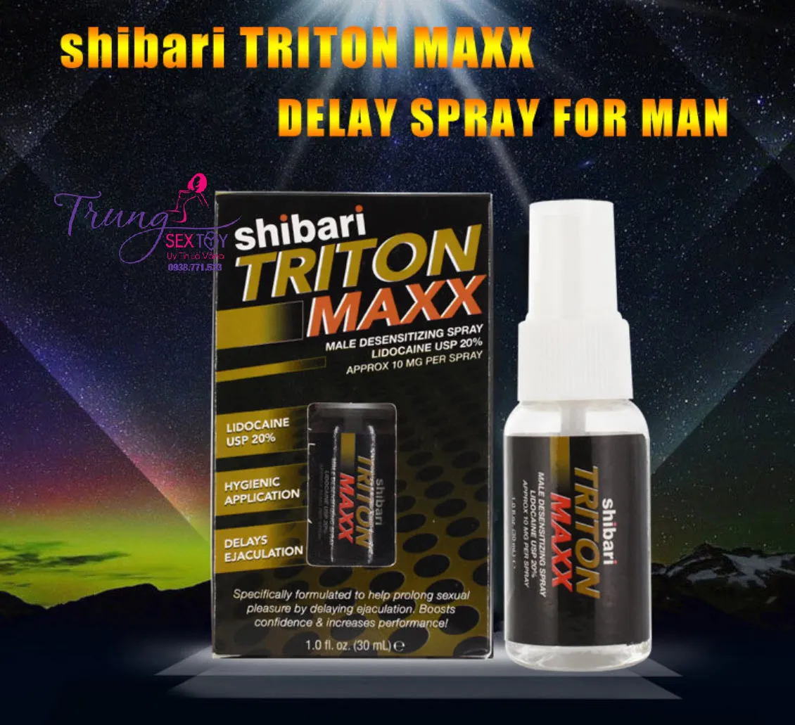 Shibari Triton Maxx Delay Spray Lidocaine 20% — photo 4