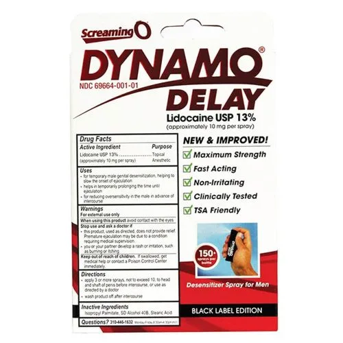 Dynamo Delay Spray Black Label 15ml Prolong Performance — photo 3