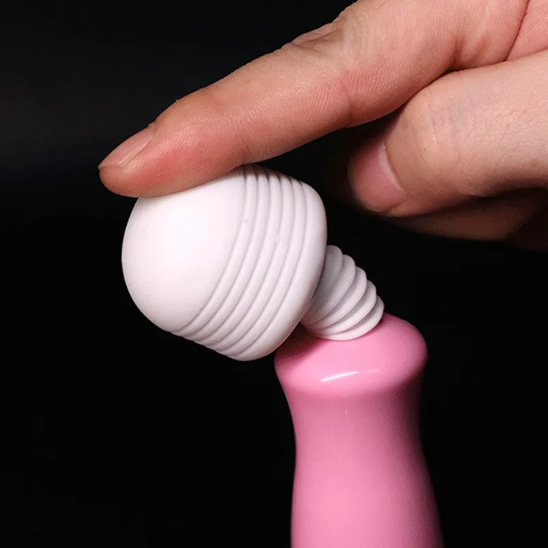 Mini Vibrating Massager Wand USB Silicone Pink — photo 4