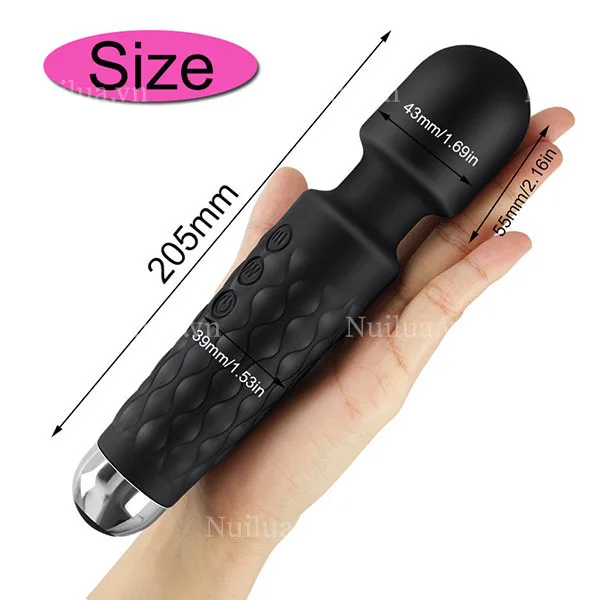 20 mode vibrating massage wand three intensity levels silicone — photo 3