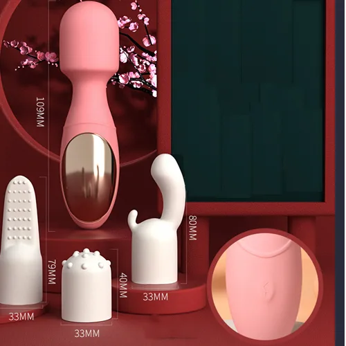 AV03A Mini Triple Head Female G-Spot Silicone Vibrator — photo 4