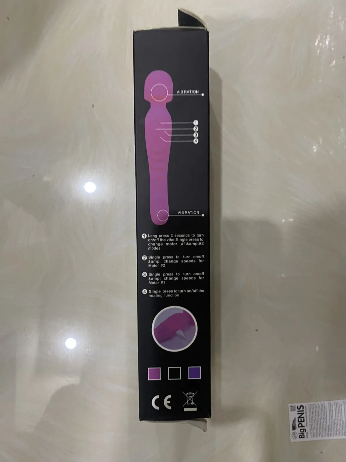 Double Ended Rechargeable Vibrating Wand Waterproof Silicone — photo 2