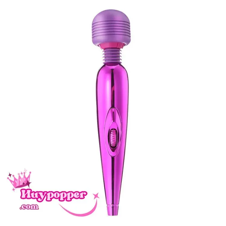 Mini Metal Plated Love Wand Rechargeable Vibrator — photo 3