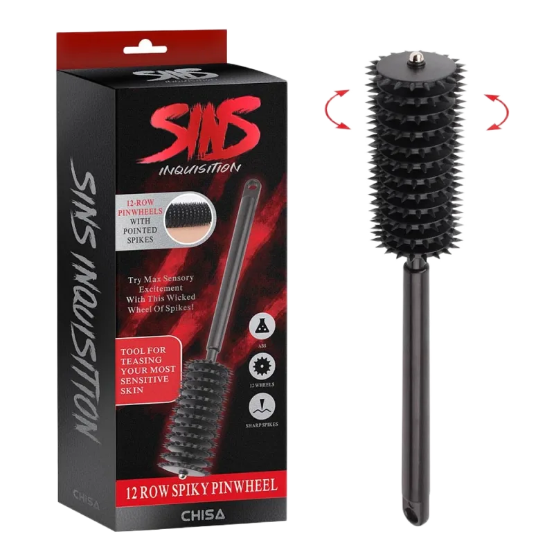 Chisa BDSM 12 Row Spiky Pinwheel Massage Roller