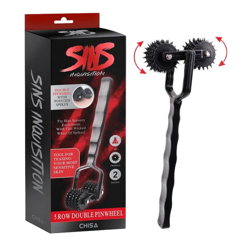 Chisa BDSM 5 Row Double Pinwheel Safe Plastic Nipple Roller
