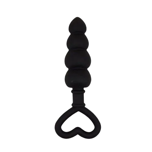 Chisa Black Heart-Shaped Anal Massager Prostate Stimulation