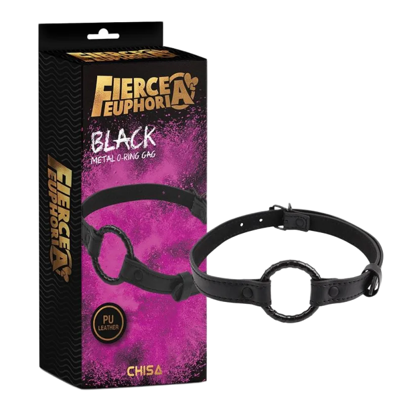 Chisa Fierce Black Metal O-Ring BDSM Mouth Gag