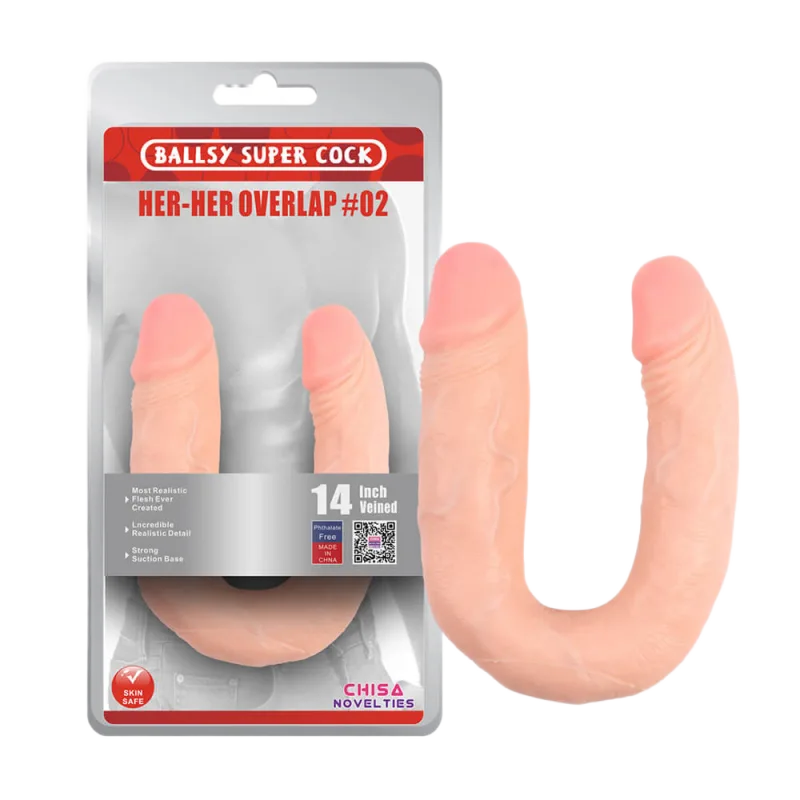 Chisa Her-Her Overlap Double-Ended Silicone Dildo