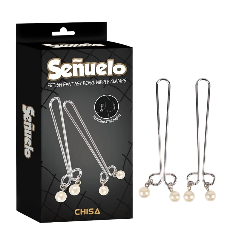Chisa Senuelo Pearl Nipple Clamps BDSM Erotic Stimulator