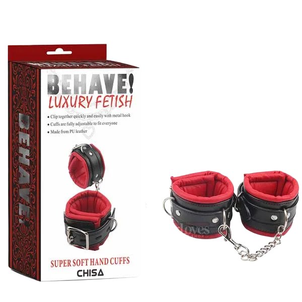 CHISA Soft Hand Cuffs Adjustable Stainless Steel Restraints
