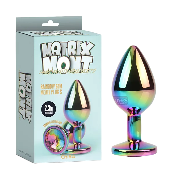 CHISA Stainless Steel Rainbow Gem Anal Plug Luxury Play