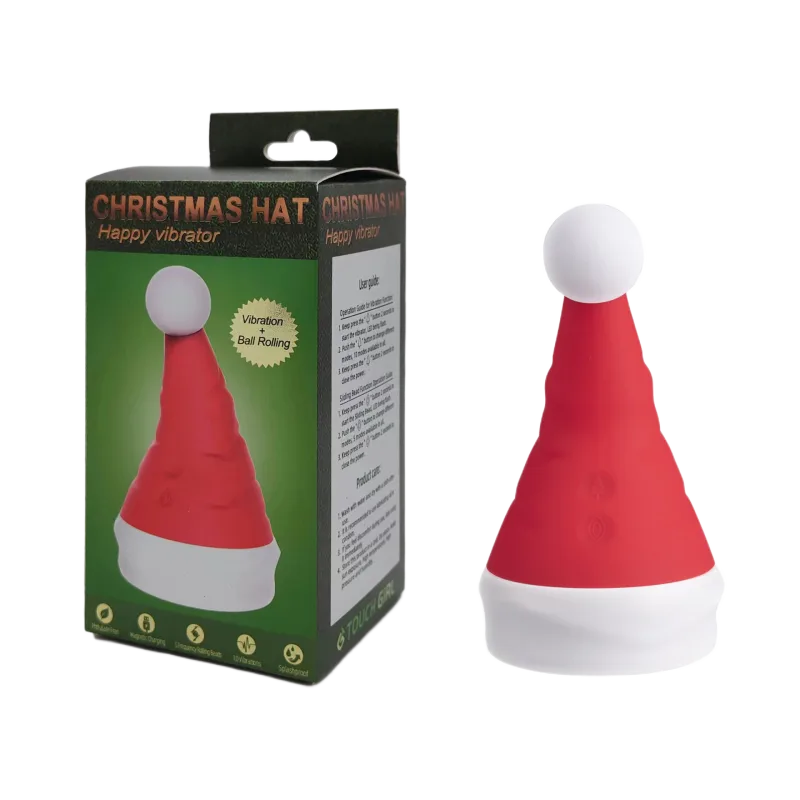 Christmas Hat 10 Mode Reseeding Love Egg Silicone Vibrator