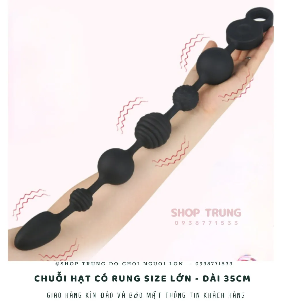 35cm Long 3-Motor Silicone Anal Bead Vibrator 10 Modes — photo 3