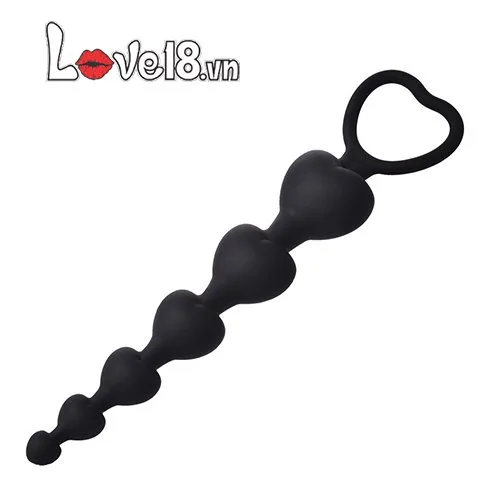 Heart-Shaped Silicone Anal Beads - Prostate & Pleasure Stimulator — photo 2