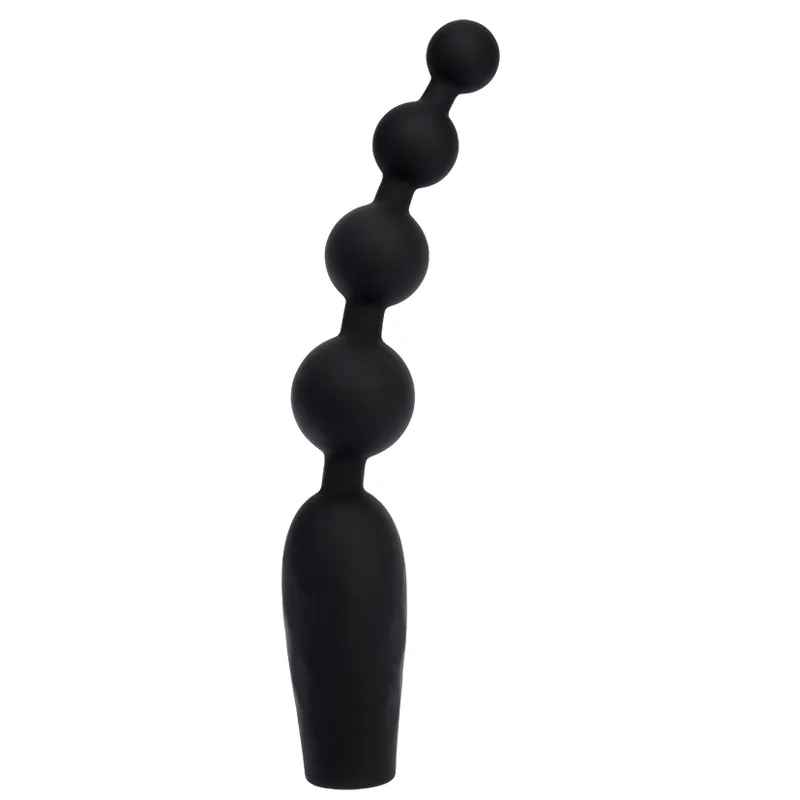 Black Mont Rechargeable Anal Beads Silicone Vibrator — photo 3