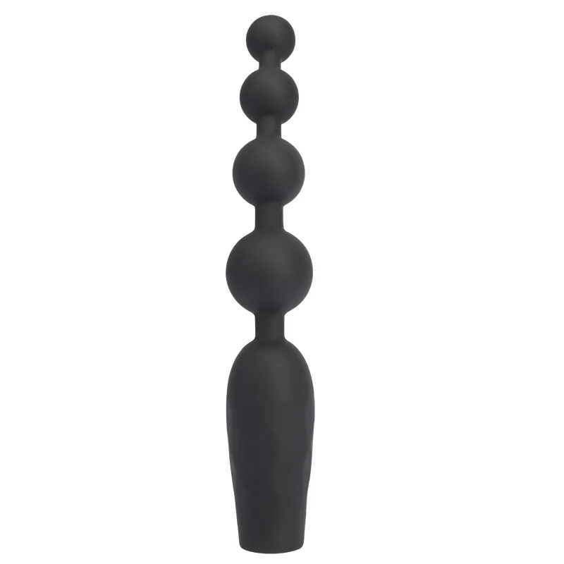 Black Mont Rechargeable Anal Beads Silicone Vibrator — photo 4
